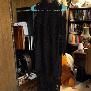 Yumi Kim Black Lace Midi Dress
